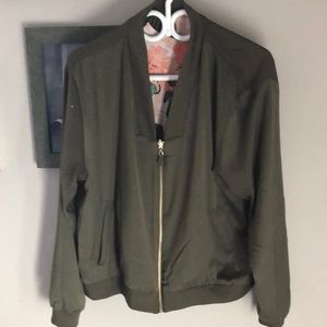 Stella and dot reversible bomber jacket ladies xl